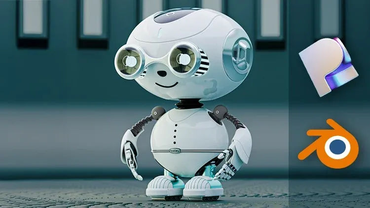 Udemy – 用Plasticity进行可爱机器人建模（Blender渲染） - 1Li-1Li