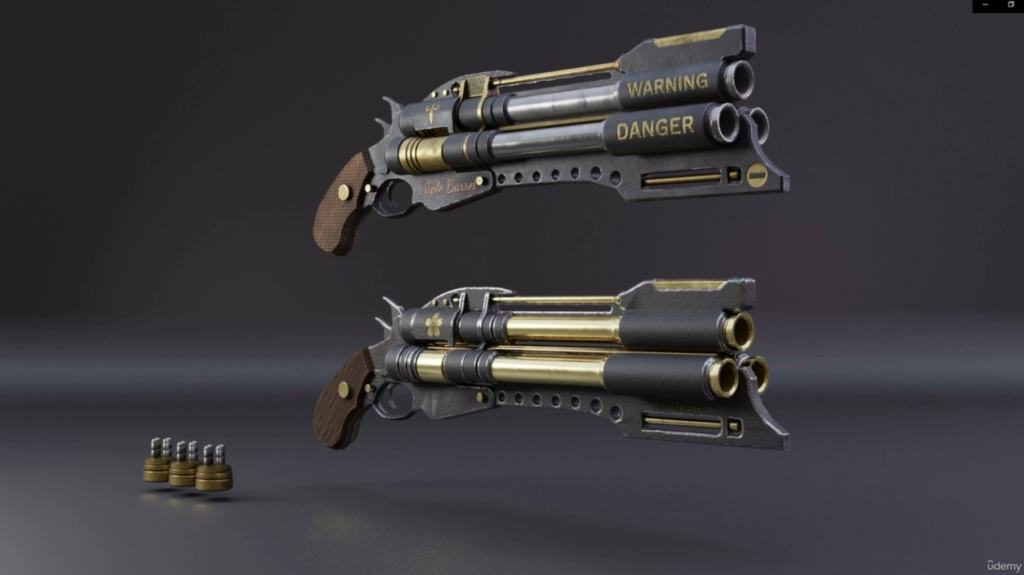 Udemy – 用Blender和Substance Painter制作游戏gun - 1Li-1Li