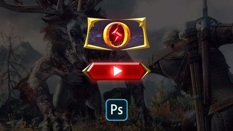 Udemy – 在Photoshop中使用UI按钮学习游戏徽标艺术设计 - 1Li-1Li