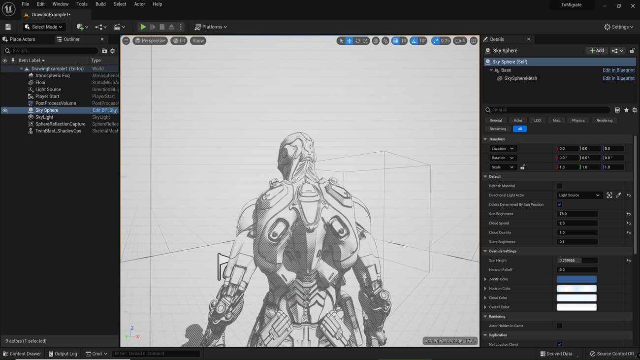 图片[3]1Li-Digital Art Education【UE资源】后期处理手绘效果-Post Process Hand Draw Outline1Li-Digital Art Education1Li