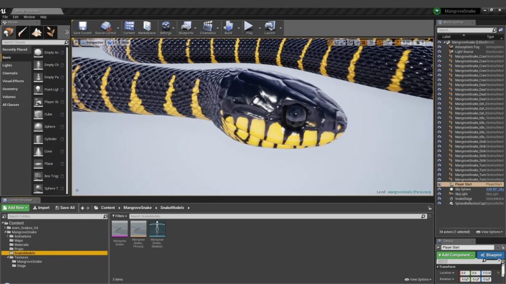 图片[2]1Li-Digital Art Education【UE资源】蛇动画资源-Animated Mangrove Snake1Li-Digital Art Education1Li