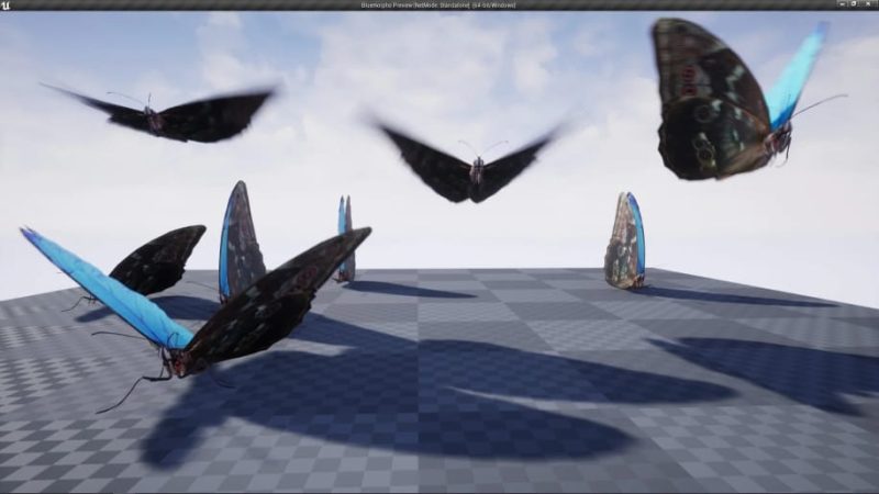 【UE资源】蓝色蝴蝶资源-Blue Morpho Butterfly1Li-Digital Art Education1Li