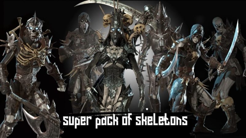 【UE资源】超级骷髅角色包-Super pack of skeletons1Li-Digital Art Education1Li