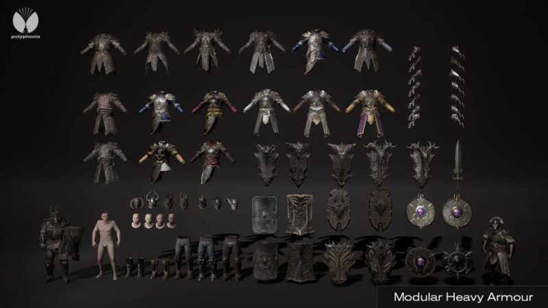 【UE资源】模块化重型装甲包-Modular Heavy Armour1Li-Digital Art Education1Li