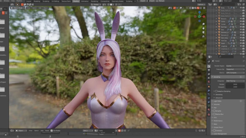 图片[5]1Li-Digital Art Education【UE资源】可爱兔女郎程序化角色-Bunny-Cute Fighting Anime Warrior Girl Realistic MMORPG FPS Stylized Character1Li-Digital Art Education1Li