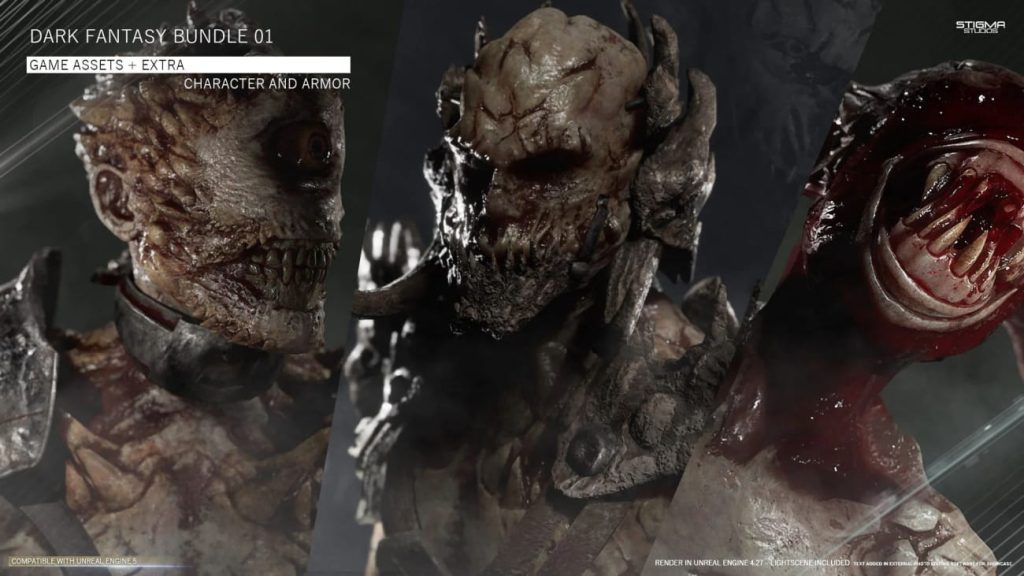 图片[3]1Li-Digital Art Education【UE资源】游戏科幻怪物资源合集包-Insane Pack 01-Game Assets+Extra1Li-Digital Art Education1Li