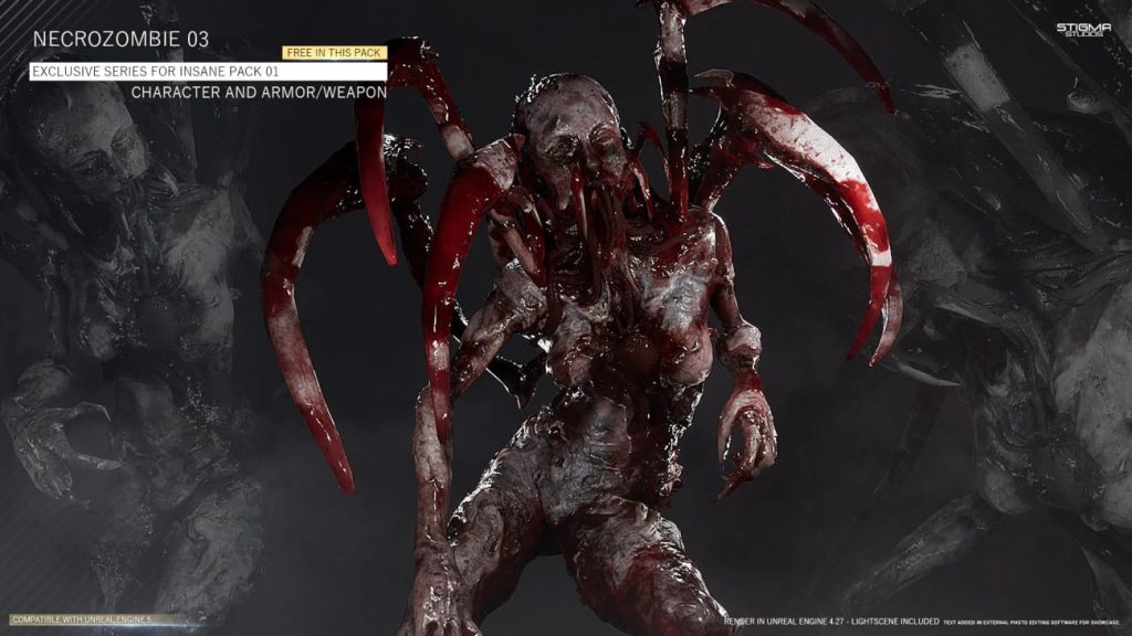 图片[6]1Li-Digital Art Education【UE资源】游戏科幻怪物资源合集包-Insane Pack 01-Game Assets+Extra1Li-Digital Art Education1Li