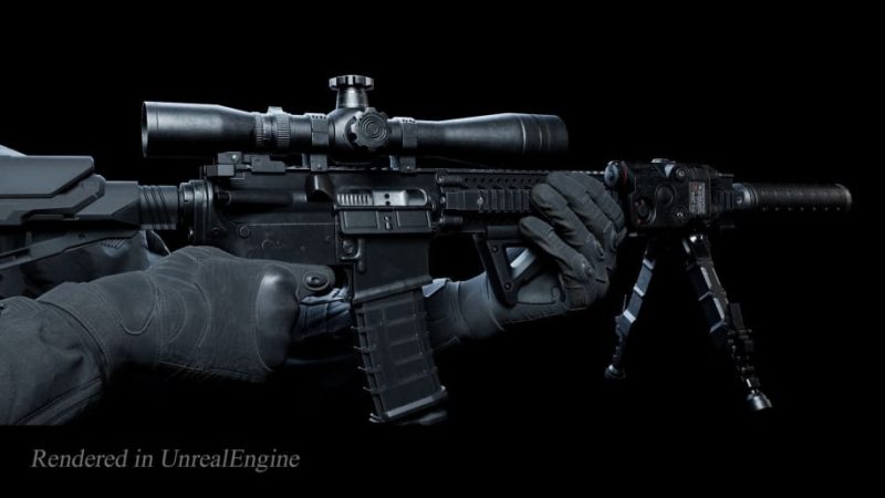 【UE资源】第一人称射击游戏手臂+步枪-ShooterStarter FPS Arm A1Li-Digital Art Education1Li