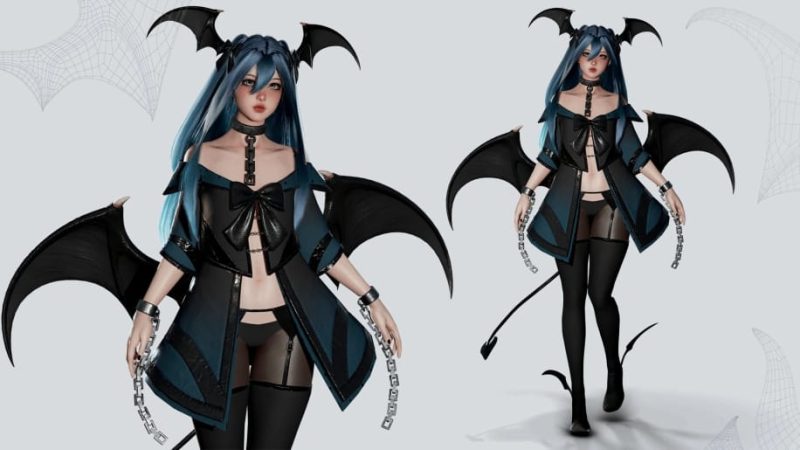 【UE资源】可爱的魅魔露西亚-Succubus Lucia1Li-Digital Art Education1Li