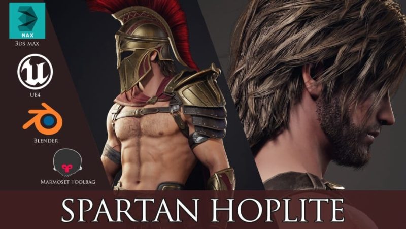 【UE资源】斯巴达战士角色包-Spartan Hoplite - Game Ready1Li-Digital Art Education1Li