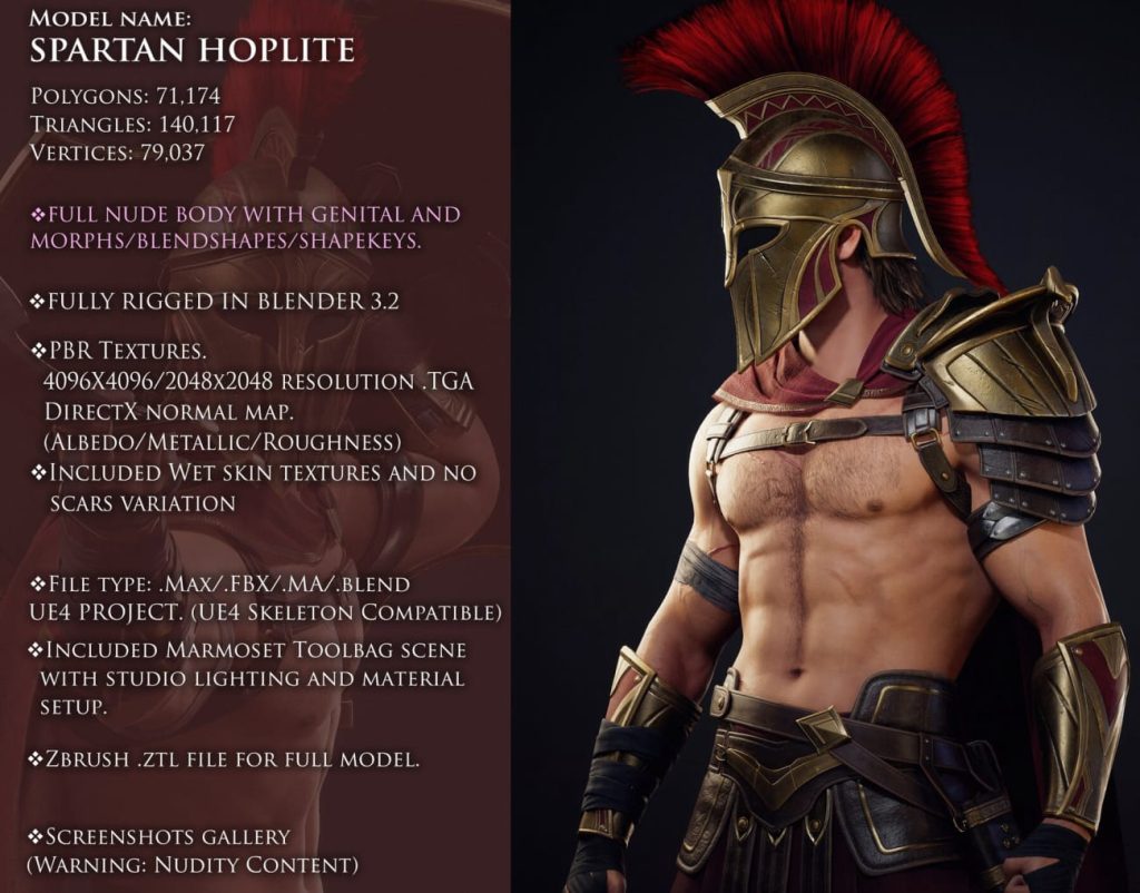 图片[15]1Li-Digital Art Education【UE资源】斯巴达战士角色包-Spartan Hoplite - Game Ready1Li-Digital Art Education1Li