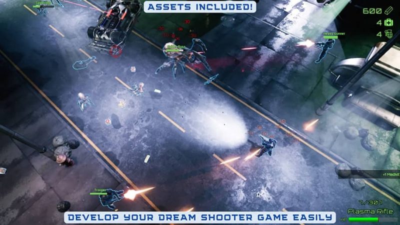 【UE资源】射击游戏蓝图模板-Defender: Top Down Shooter1Li-Digital Art Education1Li