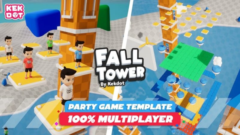 【UE资源】平台跳跃多人蓝图游戏模板-FallTower - Multiplayer Blueprint Game Template - Platformer - By Kekdot1Li-Digital Art Education1Li
