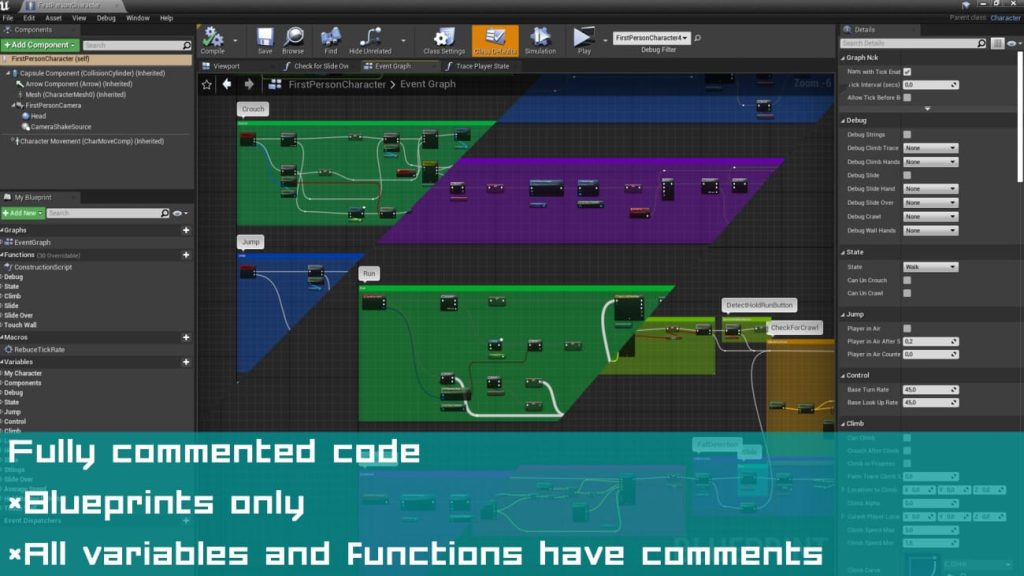 图片[4]1Li-Digital Art Education【UE资源】第一人称跑酷控制器-FPS Parkour controller1Li-Digital Art Education1Li