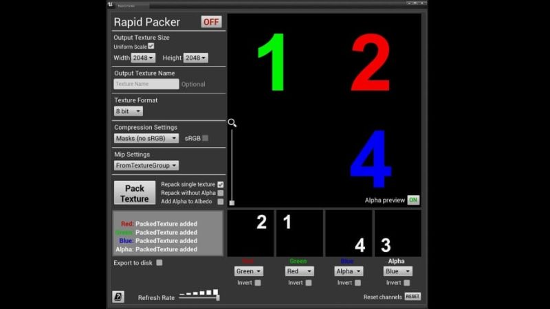 【UE资源】快速打包纹理工具集-Rapid Packer Textures Toolset1Li-Digital Art Education1Li