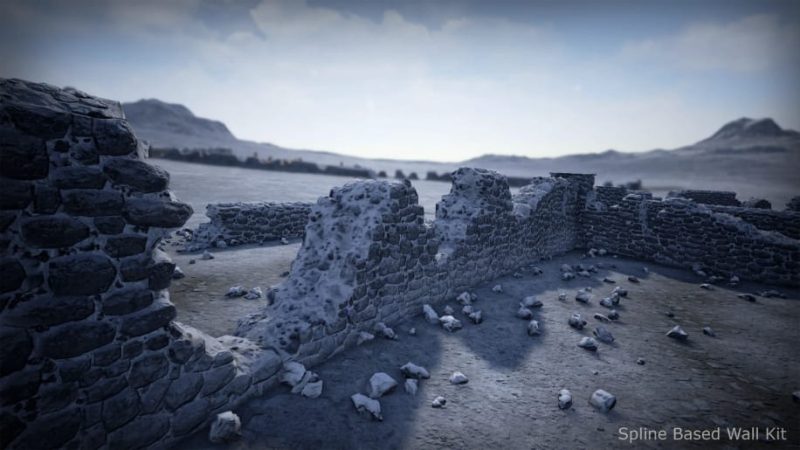 【UE资源】程序化样条曲线墙壁套件-Spline Based Wall Kit1Li-Digital Art Education1Li