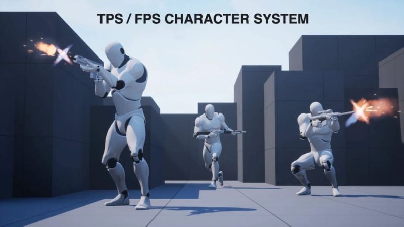 【UE资源】第一人称+第三人称射击角色系统-TPS - FPS Character System1Li-Digital Art Education1Li