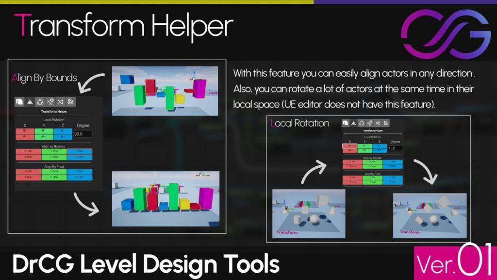 图片[4]1Li-Digital Art Education【UE资源】关卡设计工具包-Level Design Tools - DrCG Assistant Helper Toolkit (Distribute, Align, Array)1Li-Digital Art Education1Li