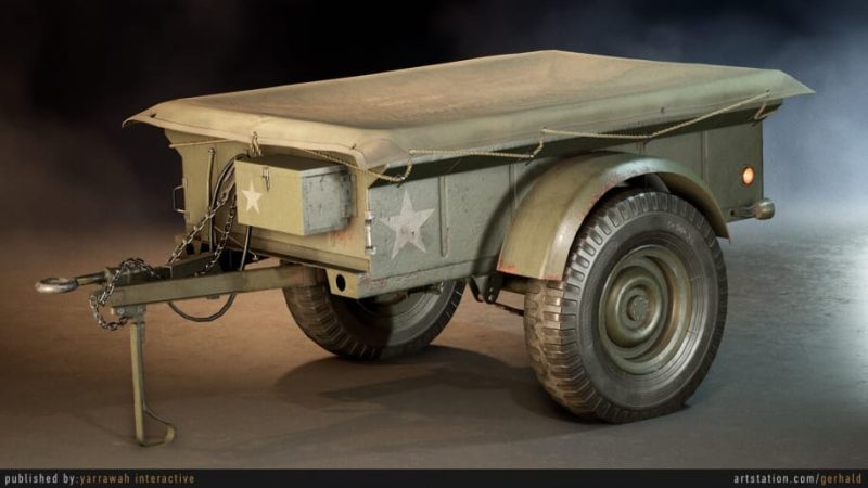 【UE资源】军用挂车M100-Military Trailer - M1001Li-Digital Art Education1Li