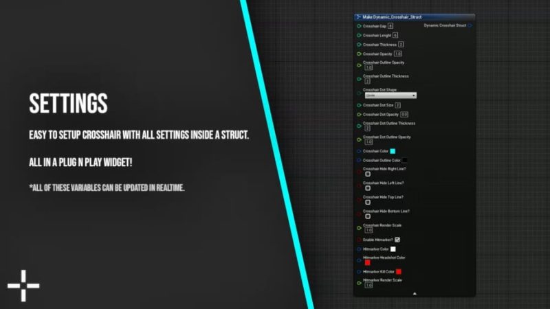 【UE资源】动态十字准心部件-Dynamic Crosshair Widget1Li-Digital Art Education1Li