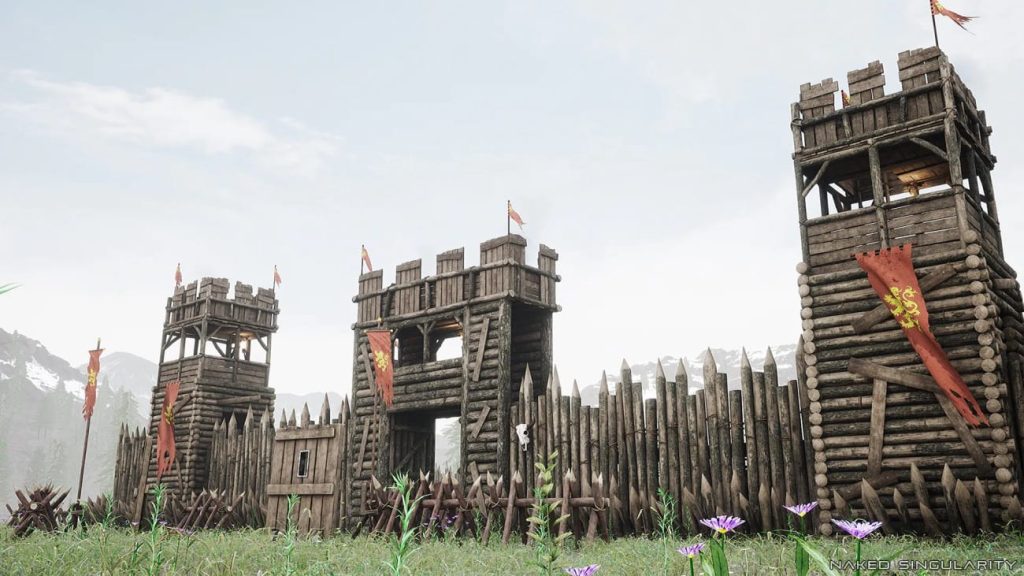 图片[2]1Li-Digital Art Education【UE资源】中世纪木制堡垒场景-Medieval Wooden Fort - Military War Camp - Palisade Wall Fence - Bandit camp1Li-Digital Art Education1Li