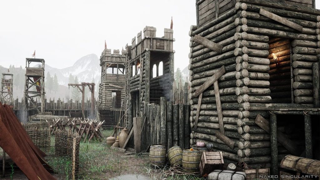 图片[3]1Li-Digital Art Education【UE资源】中世纪木制堡垒场景-Medieval Wooden Fort - Military War Camp - Palisade Wall Fence - Bandit camp1Li-Digital Art Education1Li