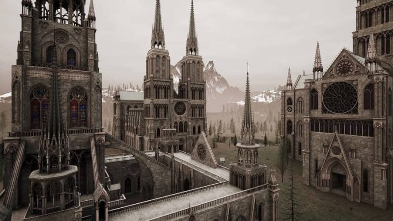 【UE资源】中世纪哥特式大教堂场景-Medieval Gothic Cathedral Dungeon - Modular1Li-Digital Art Education1Li