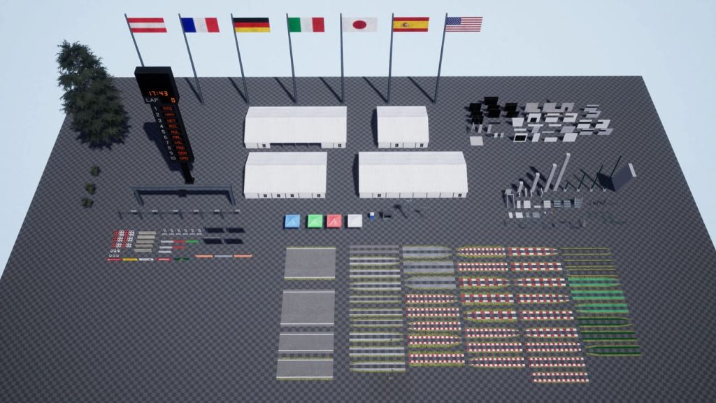 图片[4]1Li-Digital Art Education【UE资源】汽车赛道资源包-Race Track Construction Kit1Li-Digital Art Education1Li