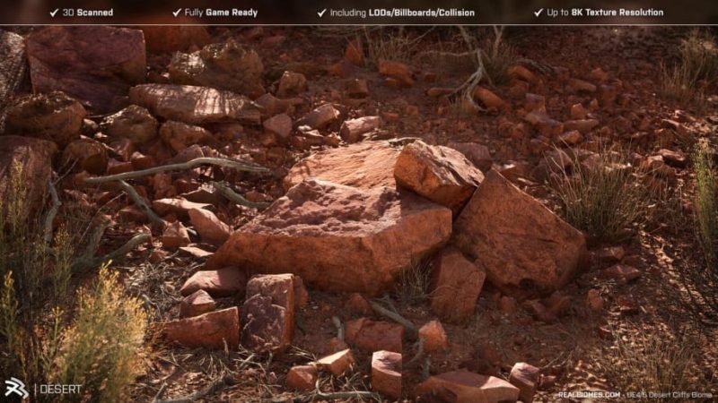 【UE资源】超写实的沙漠环境包-RealBiomes Desert Cliffs Biome - Monument Valley (Trees, Grass, Forest)1Li-Digital Art Education1Li