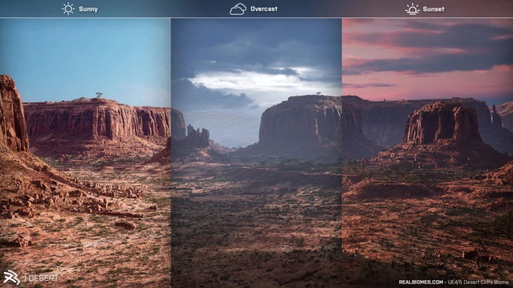 图片[5]1Li-Digital Art Education【UE资源】超写实的沙漠环境包-RealBiomes Desert Cliffs Biome - Monument Valley (Trees, Grass, Forest)1Li-Digital Art Education1Li