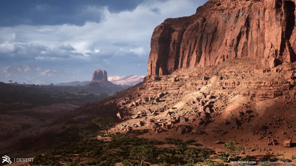 图片[7]1Li-Digital Art Education【UE资源】超写实的沙漠环境包-RealBiomes Desert Cliffs Biome - Monument Valley (Trees, Grass, Forest)1Li-Digital Art Education1Li