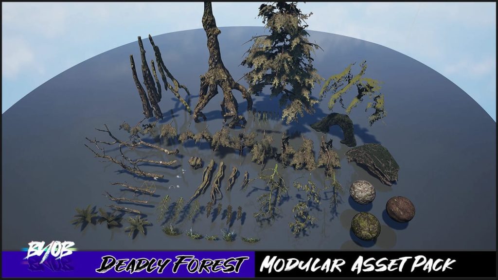 图片[1]1Li-Digital Art Education【UE资源】恐怖的森林环境- Deadly Forest - Modular Asset Pack1Li-Digital Art Education1Li