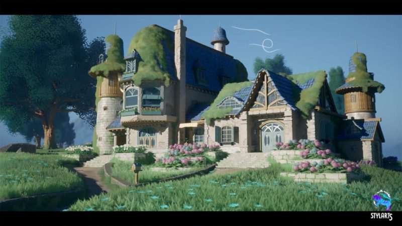 【UE资源】风格化城堡-Stylized Azure Hillside - UE51Li-Digital Art Education1Li