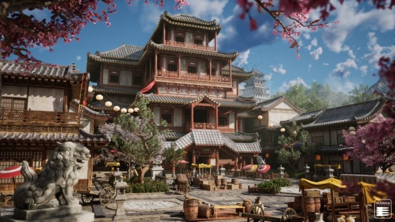 【UE资源】日本风格建筑-Feudal Japan Megapack1Li-Digital Art Education1Li