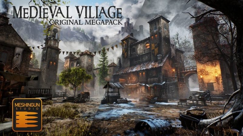 【UE资源】中世纪村庄环境包-Medieval Village Megapack1Li-Digital Art Education1Li