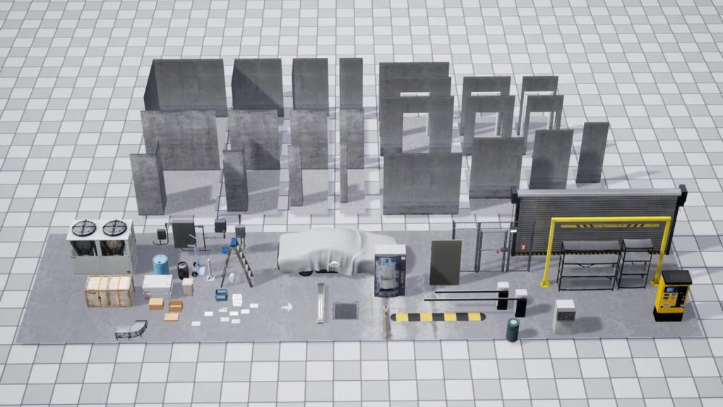 图片[2]1Li-Digital Art Education【UE资源】模块化地下停车场-Atmospheric Modular Underground Car Park & Hallways1Li-Digital Art Education1Li