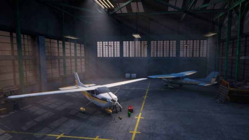 【UE资源】飞机机库场景-Airplane Hangar1Li-Digital Art Education1Li