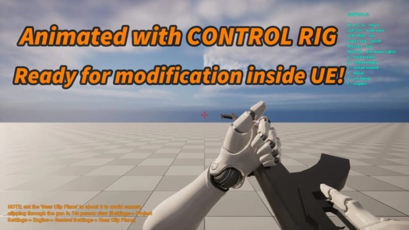 【UE资源】可定制的射手武器模型-Customizable FP Arms Animations1Li-Digital Art Education1Li
