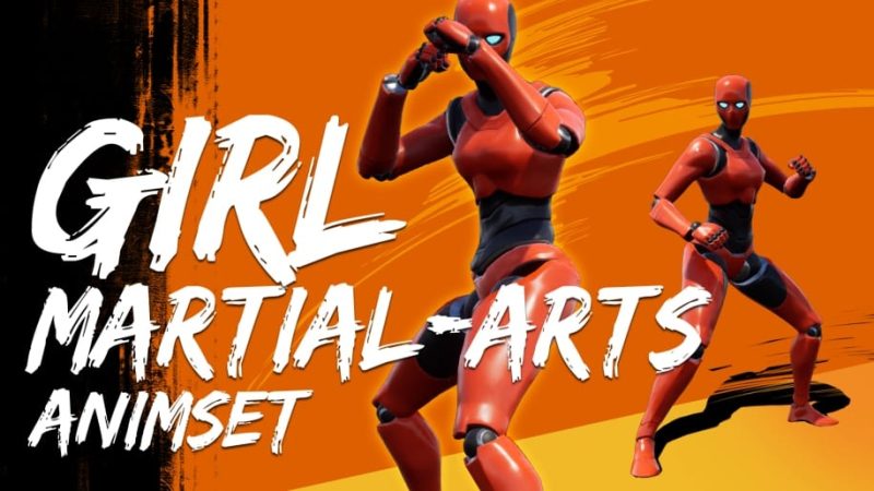 【UE资源】女性武术动画合集包-Girl Martial Arts AnimSet1Li-Digital Art Education1Li