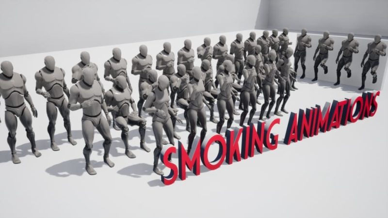 【UE资源】吸烟动画合集包-Smoking/Vaping Animations1Li-Digital Art Education1Li
