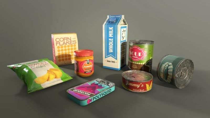 【UE资源】生存食品包资源合集-Survival Food Pack1Li-Digital Art Education1Li