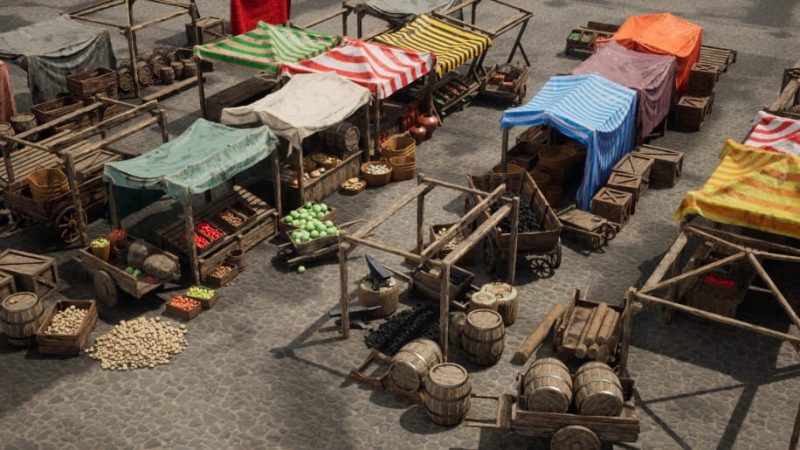 【UE资源】中世纪市场资源包-Medieval Market Optimized1Li-Digital Art Education1Li