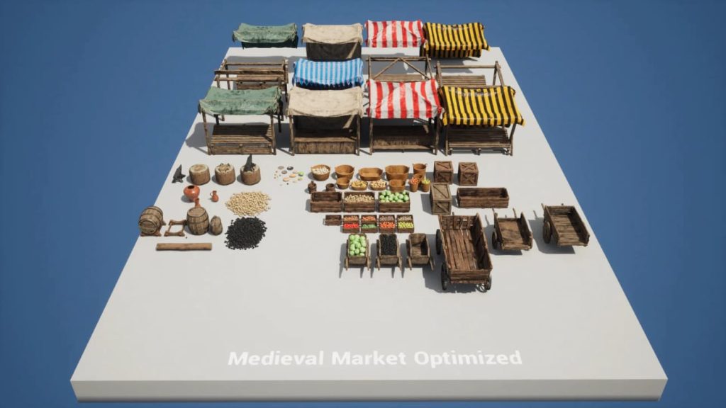 图片[3]1Li-Digital Art Education【UE资源】中世纪市场资源包-Medieval Market Optimized1Li-Digital Art Education1Li