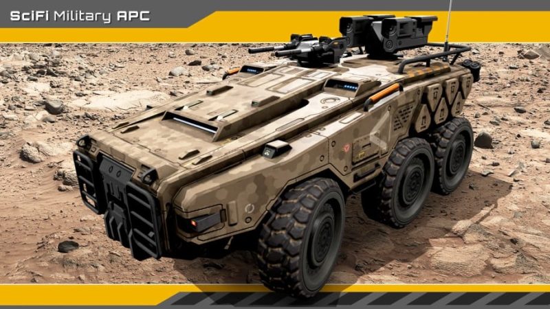 【UE资源】科幻军用装甲车-SciFi Military APC1Li-Digital Art Education1Li