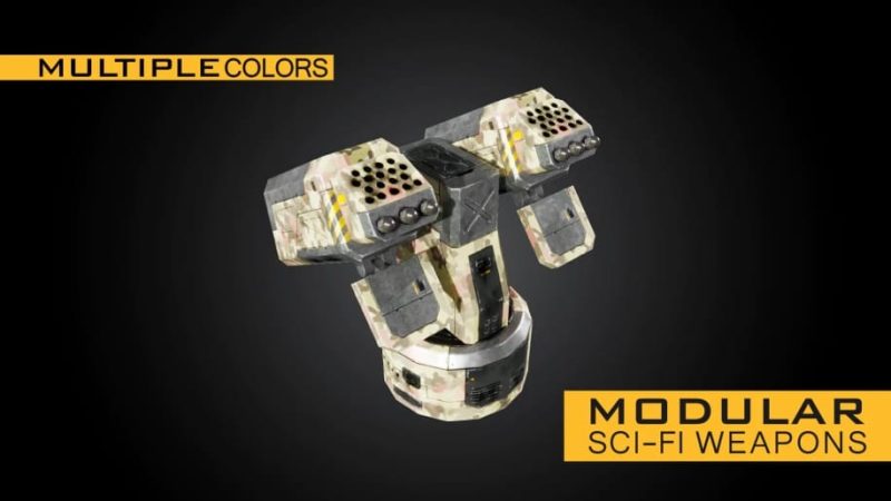 【UE资源】模块化科幻武器-Modular Sci-Fi Weapons1Li-Digital Art Education1Li