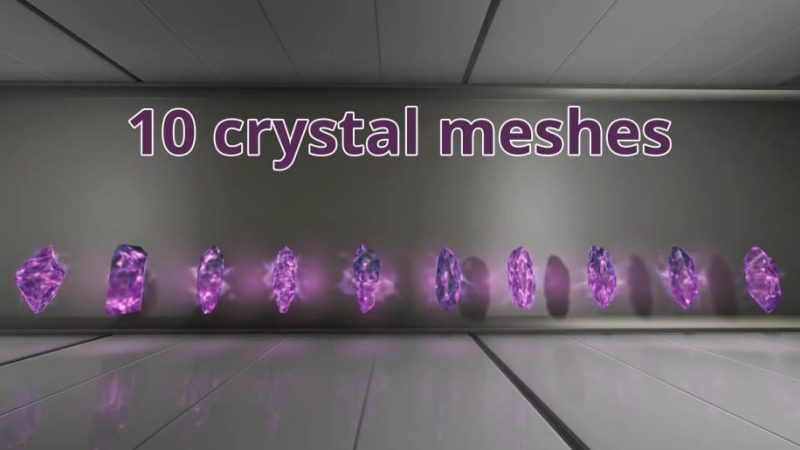 【UE资源】10中不同效果的水晶资源-Crystals1Li-Digital Art Education1Li