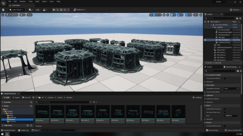 【UE资源】复古科幻纳米办公桌-Vintage SciFi Pack VOL 10 Desks (Nanite)1Li-Digital Art Education1Li