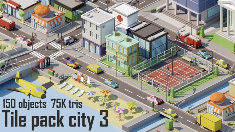【UE资源】城市瓷砖包-Tile pack city 31Li-Digital Art Education1Li