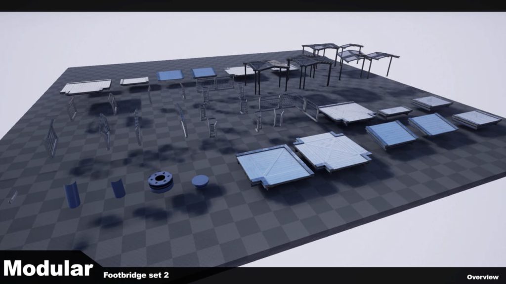 图片[1]1Li-Digital Art Education【UE资源】模块化人行天桥套装-Modular Footbridge Set 21Li-Digital Art Education1Li