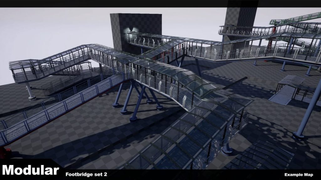 图片[2]1Li-Digital Art Education【UE资源】模块化人行天桥套装-Modular Footbridge Set 21Li-Digital Art Education1Li